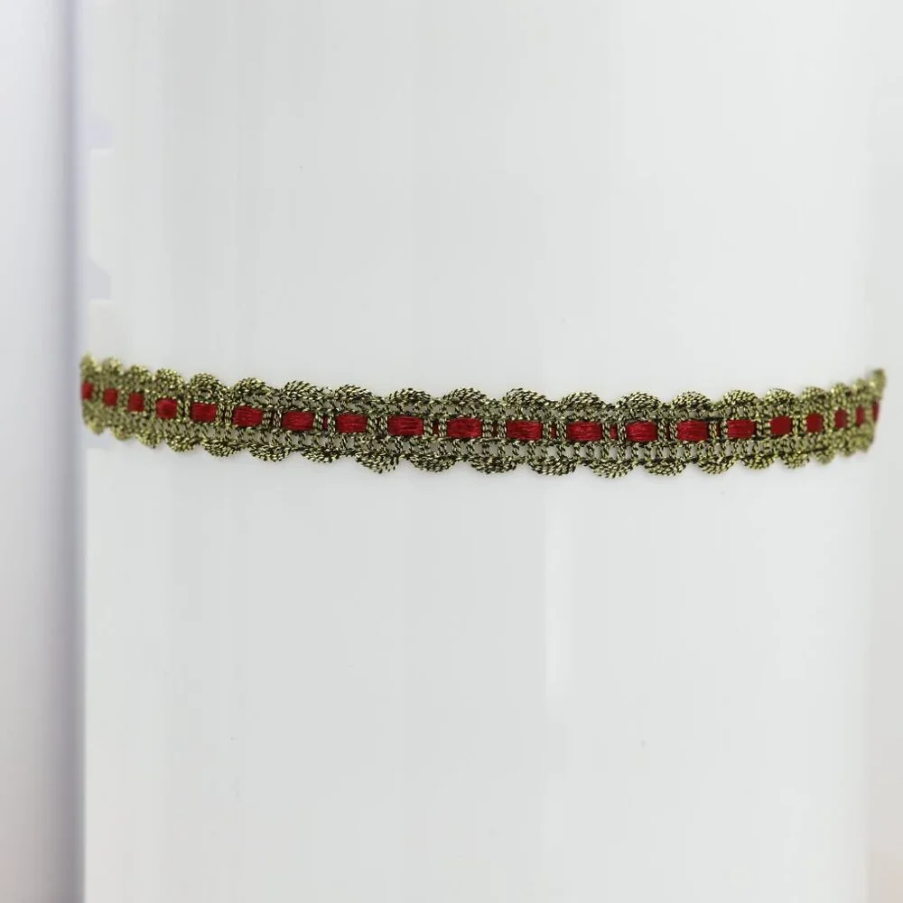 Floral Choker Gold Tone Choker Adjustable Choker 12.5' - 15' Inch - Picture 8 of 10